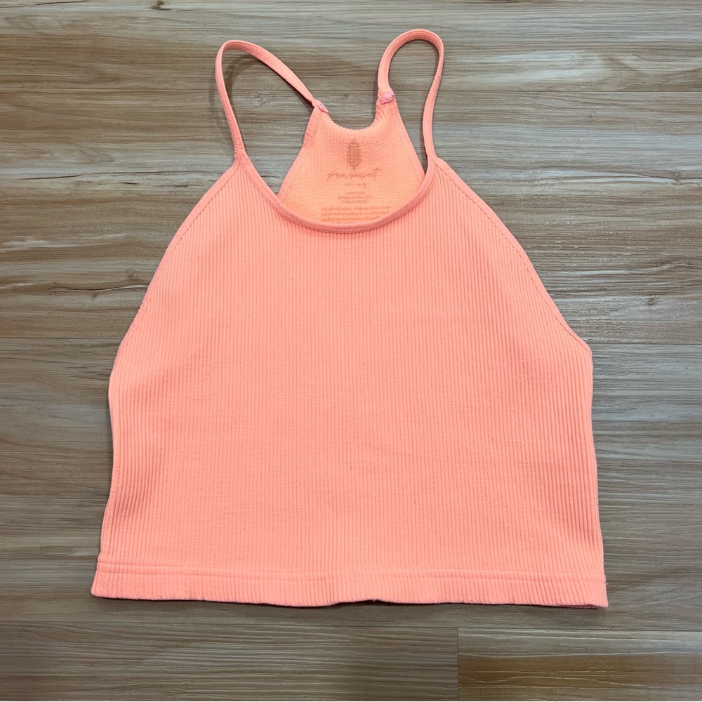 Free People Ribbed High Neck Crop Tank